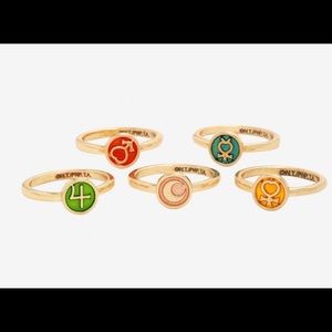 Sailor Moon Inner Guardians Emblems Ring Set